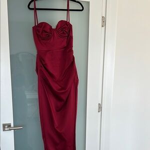 Elegant Burgundy Dress